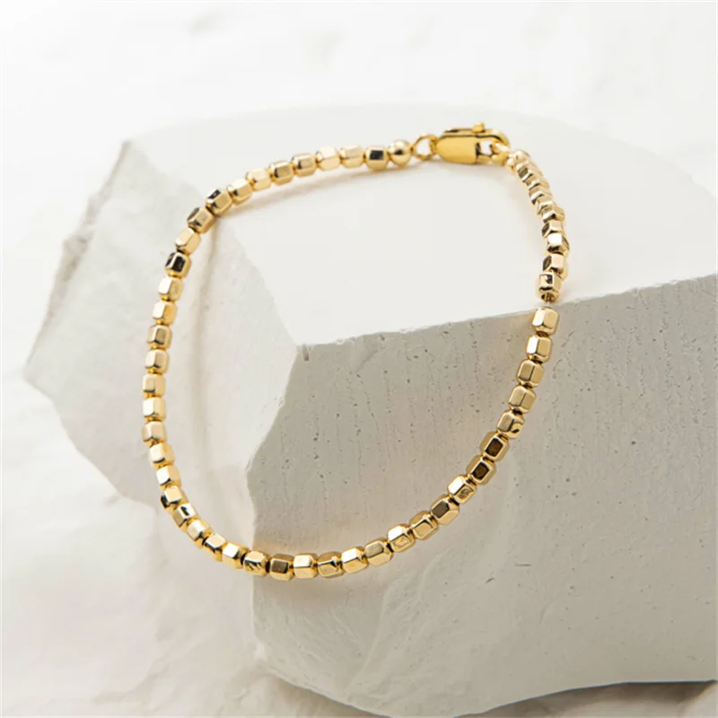Luxury Stacking Boho 14K Gold Filled Beads Beaded Bracelets For Women Girl  Gift