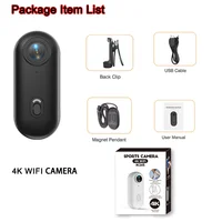 4K HD Mini Vlog Camera with WiFi Wireless Portable Action Body Cam for Sports Travel Photography Pocket Sized Video Recorder 6
