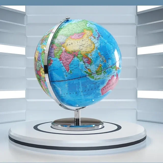 20/25cm World Globe English Version World Map Globe With LED Light Geography Educational Teaching Decorations Supplies 1