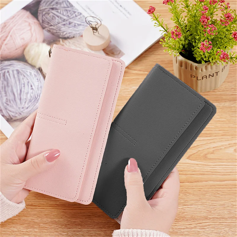 

PU Leather Long Women Thin Wallets Large Capacity Female Coin Purses Hasp Clutch ID Credit Multi-Card Holder Money Bag Clip