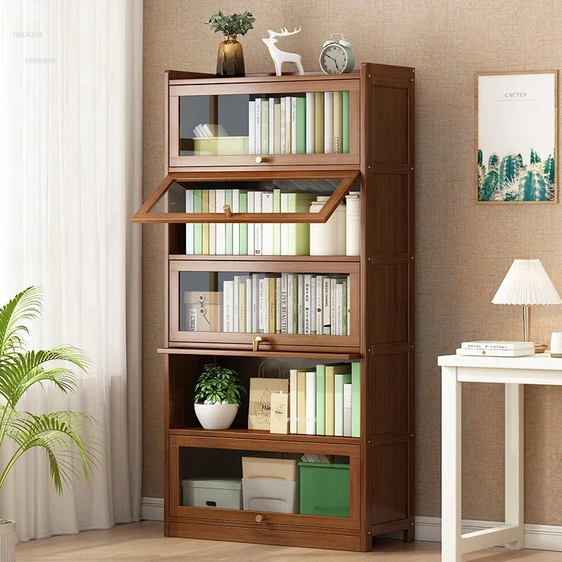 Modern Children's Bookcases Rack Home Solid Wood Bookshelves Living Room Multi-layer Storage Shelves Children's FurnitureN