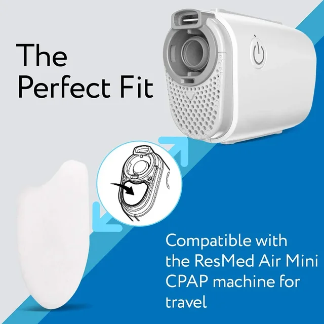 Replacement CPAP Filter Compatible for Resmed Air Mini Devices Respirator Premium Hypoallergenic CPAP ResMed AirMini Filter 2