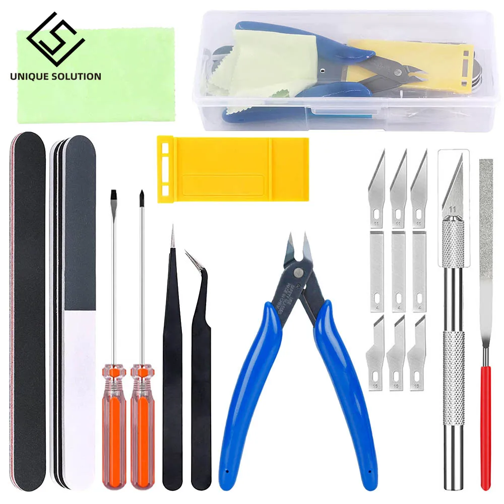 

21PCS For Gundam Model Tools Kit Professional Hobby Building Tool Kit Modeler Basic Tools Craft Set for Gundam Model Building