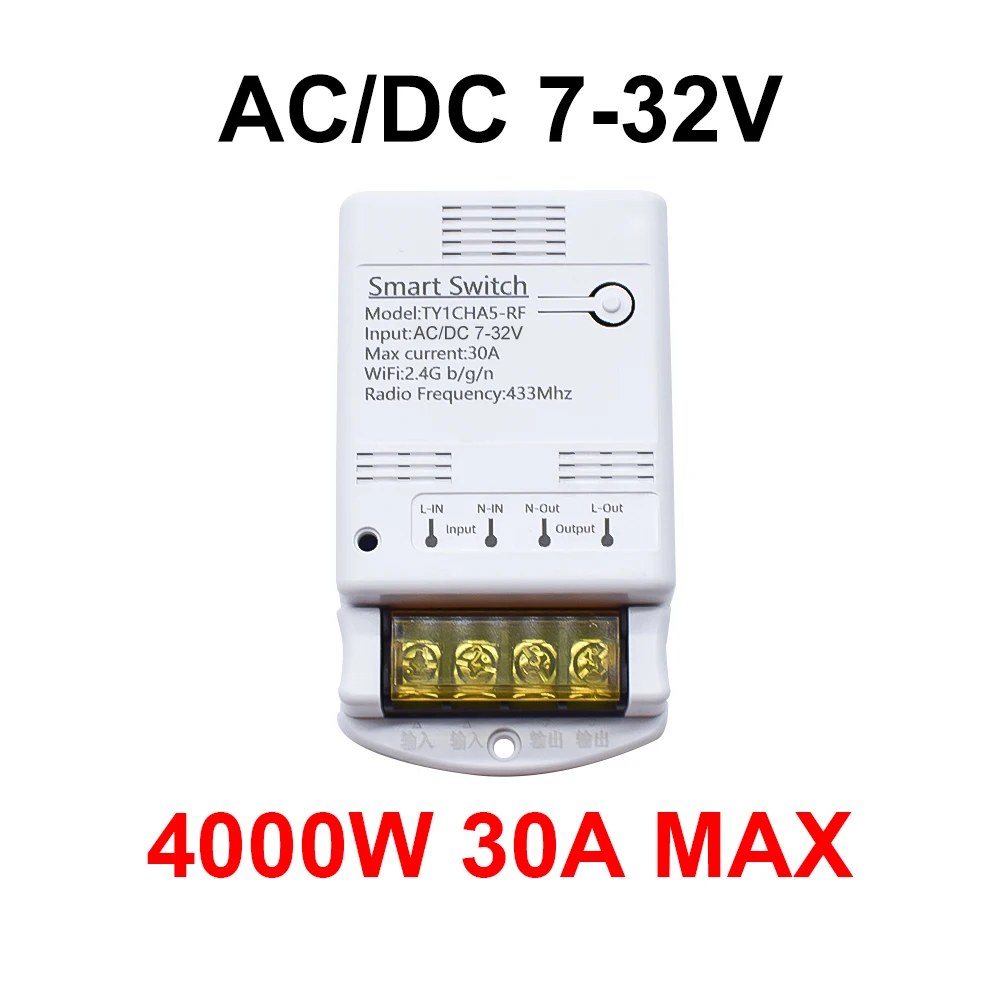 Smart WiFi Relay Switch for Home Automation – Tuya Remote Control Compatible with Voice Assistants