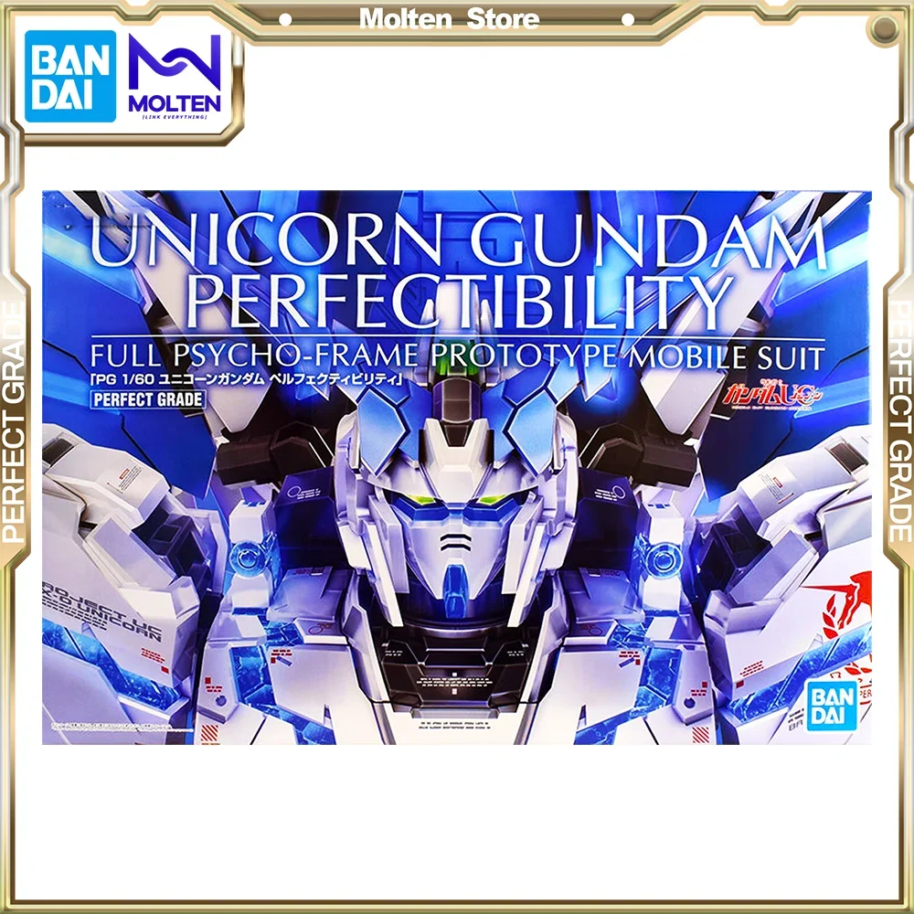 Bandai Original Pb Pg 1/60 Unicorn Gundam Perfectibility Prototypr Completo Phypr Mobile Suit Gunpla Model Kit Assembly