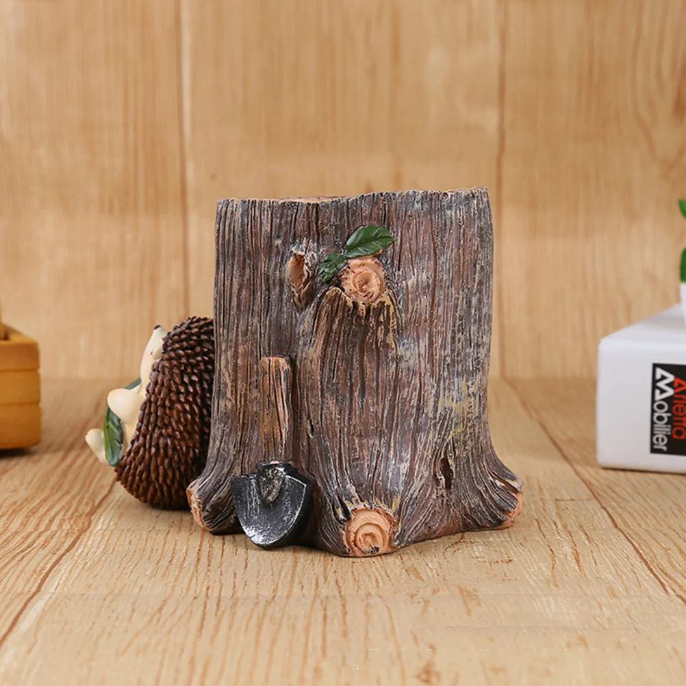 

Полимерный держатель для ручек с ежиком, подарки на день детей, украшение для ручек, настольное хранение, миниатюры (зеленые листья)