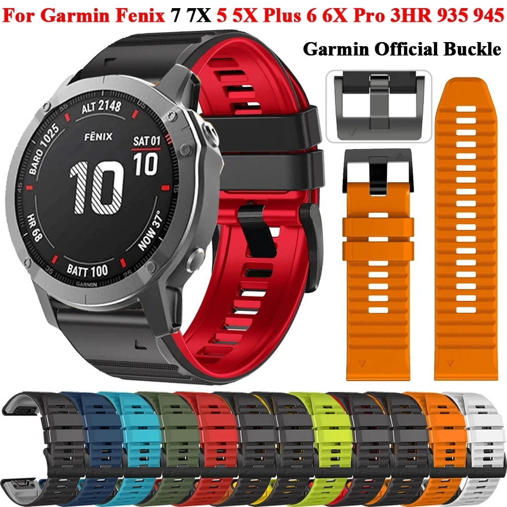 Pulseira De Silicone Quickfit 22mm 26mm Para Garmin Fenix 8 E 7 7X Pro 6 6x Pro 5 5x Plus Tactix Delta D2 Instinto 2 2x Forerunner 965 955 Pulseira De Rel%c3%b3gio I.964626438