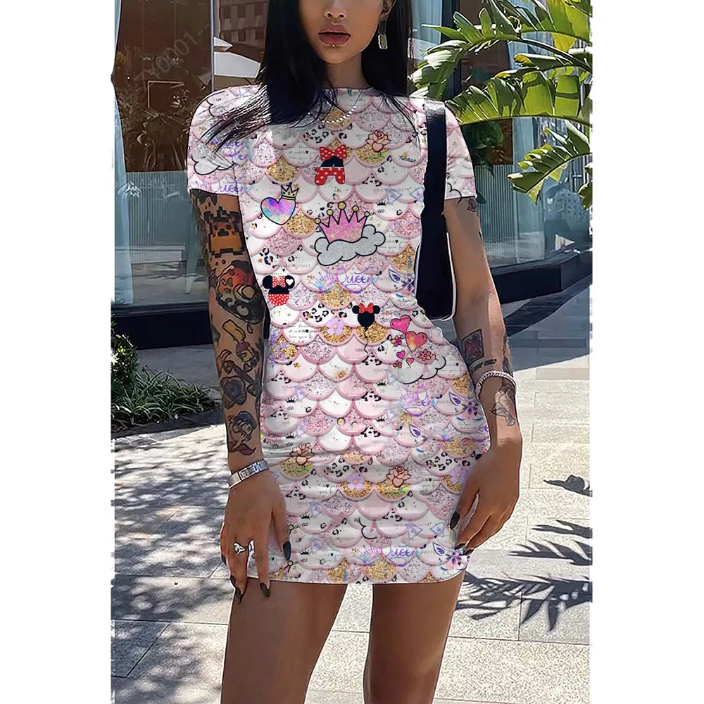 

Dress Ladies Dresses for Women 2022 Luxury Designer Disney White Hippie Chic Boho Dresses Summer 2022 Woman Playa Skirt Mickey