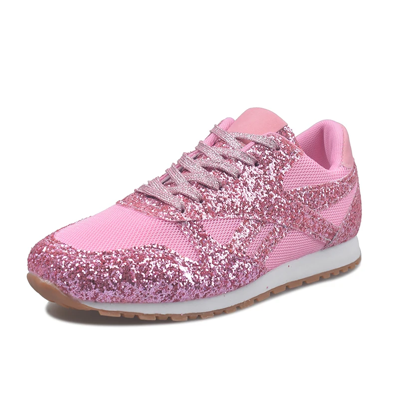 2022 modetrend glanzend roze blauw hete rode glitter sneakers patchwork  veterschoenen goedkope damesschoenen mesh ademende dikke sneakers -  AliExpress