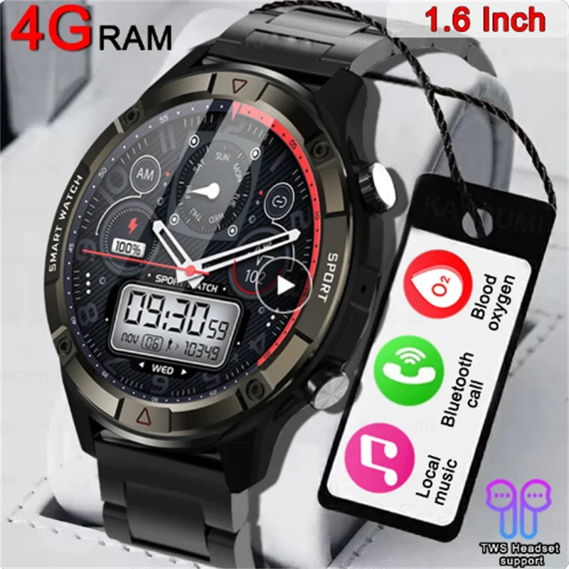 

2024 New 454*454 Screen Smart Watch Men Always Display The Time Bluetooth Call Local Music Smartwatch For Man women Android iOS