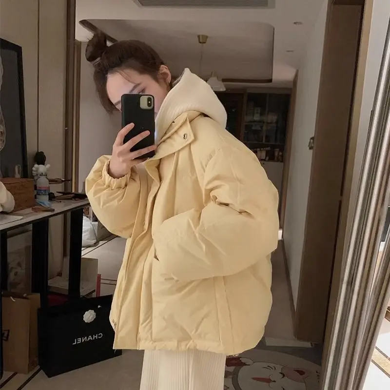 

Women Winter Hat Detachable Hooded Down Jacket Winter White Duck Down Coat For Female Short Puffer Warm Outwears Fashion B09