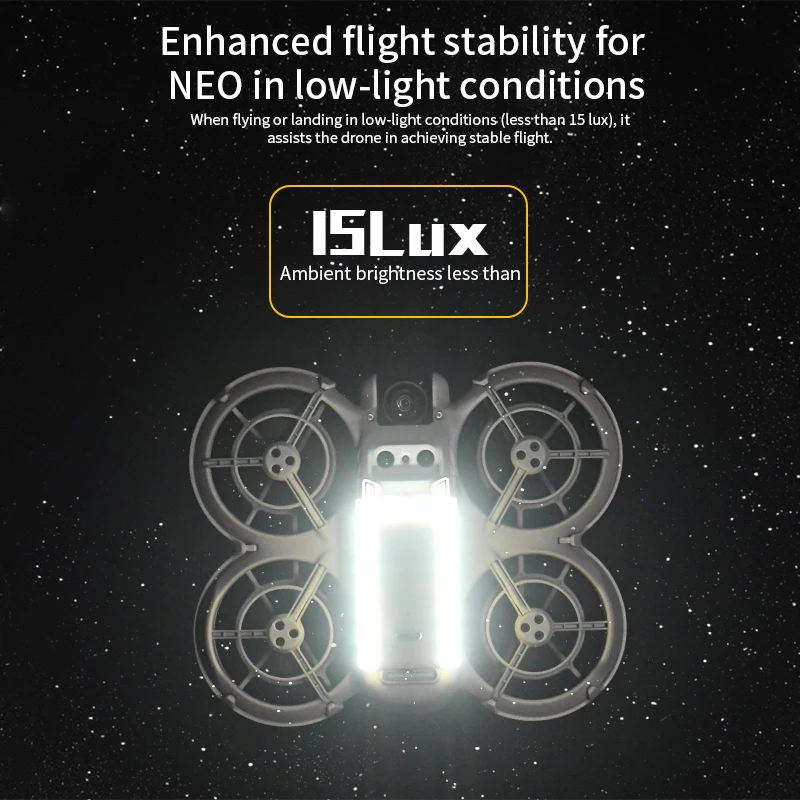 Train D'atterrissage Neo LED Pour Drone DJI Neo, Extension De Lumière De Vol De Nuit, Hauteur De 10mm, Trépied Lumineux, Accessoires Rechargeables