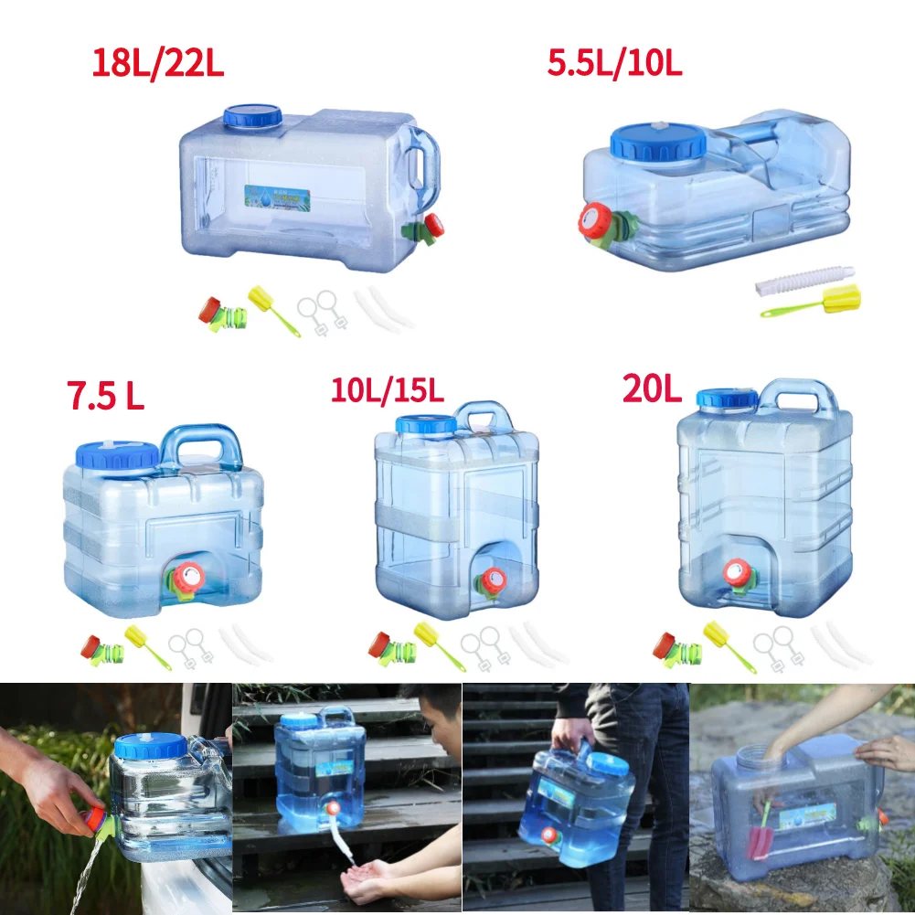 55l10lOutdoorWaterBucketPortableCampingWaterBucketFoodGrade