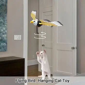 Simulation Bird Interactive Cat Toy for Indoor Cats,Automatic Hanging Eagle Flying Bird Funny Cat Interactive Toy Cat Supplies 3