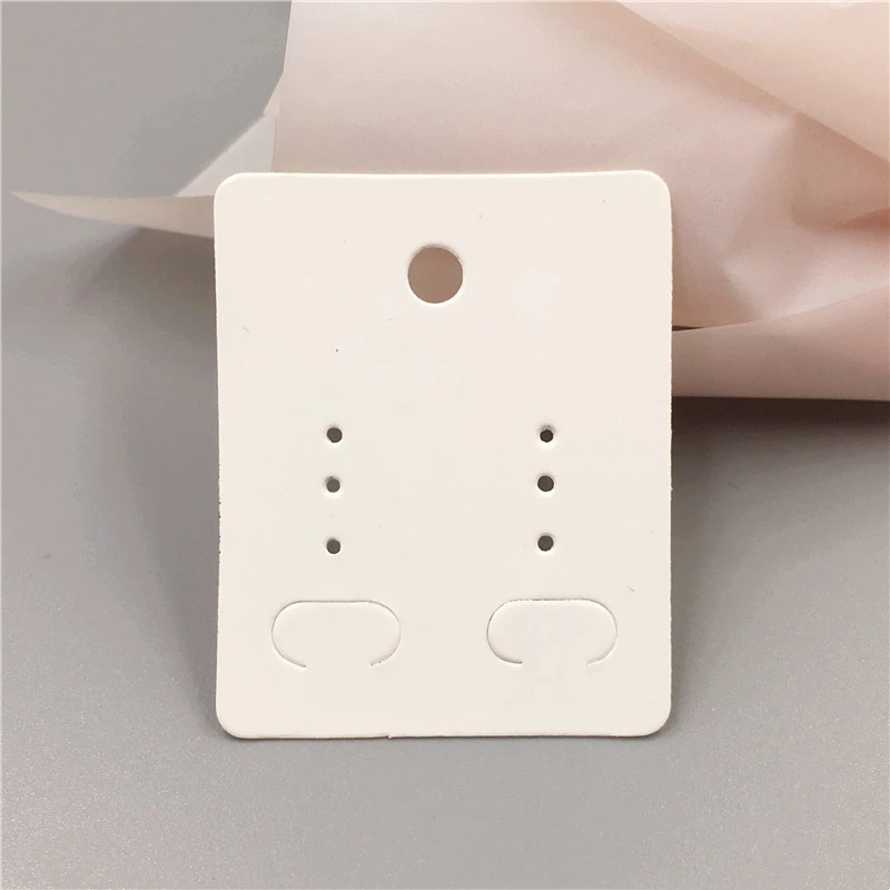 50 stücke 5x4 cm Kraft Papier Ohr Bolzen Ohrring Display Karten Schmuck Hängen Halter Für Schmuck Verkauf Kleine Unternehmen verpackung – Detail 5