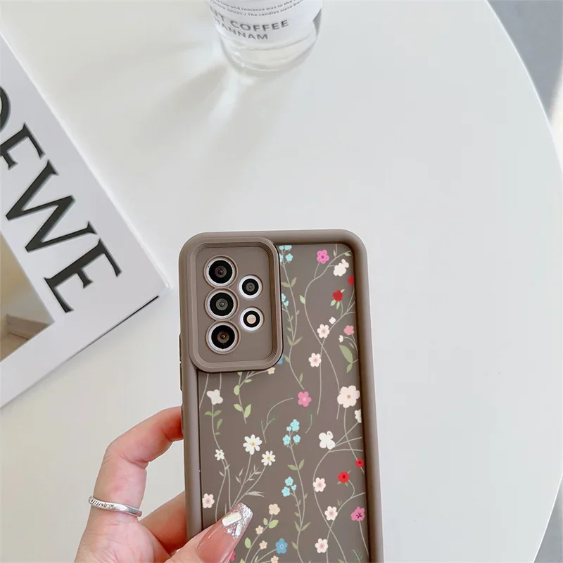 Elegant Leaves Flower Silicone Phone Case
