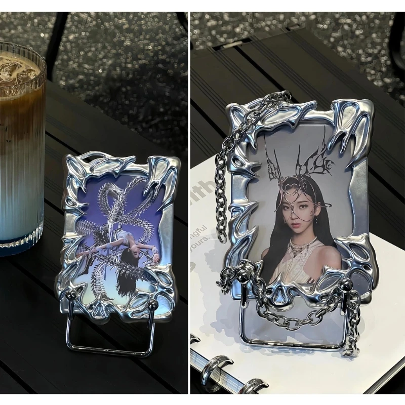 Photo Card Holder Photocard Holder Original Creative Idol Photo Card Holders for 3 Inch Electroplate Plasitic Frame Photocard Holders Photo Binder