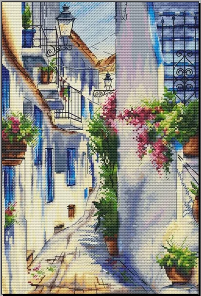 

Наборы для вышивки крестиком 11CT/14CT, набор для рукоделия, холст из хлопка 23-sunny street 33-44