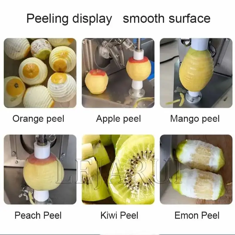Small Tabletop Automatic Mangoes Apples, Pears, Lemons Electric Stainless Fruit Peeler Machine 5