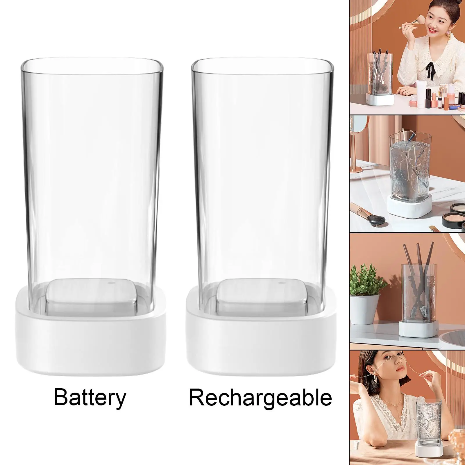 Small Ultrasonic Cleaner Glasses Cleaning Machine Silver Jewellery Cleaner for Eyeglasses Jewelry Watches Home Travel
