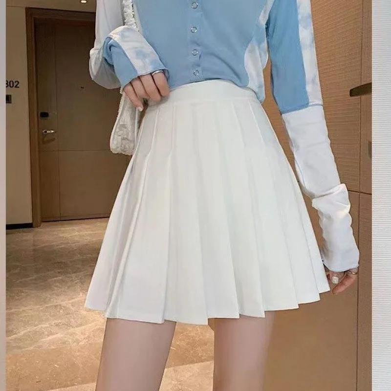 Fashion Women Skirt Preppy Style Plaid Skirts High Waist Chic Student Pleated Skirt Harajuku Uniforms Ladies Girls Dance Skirts