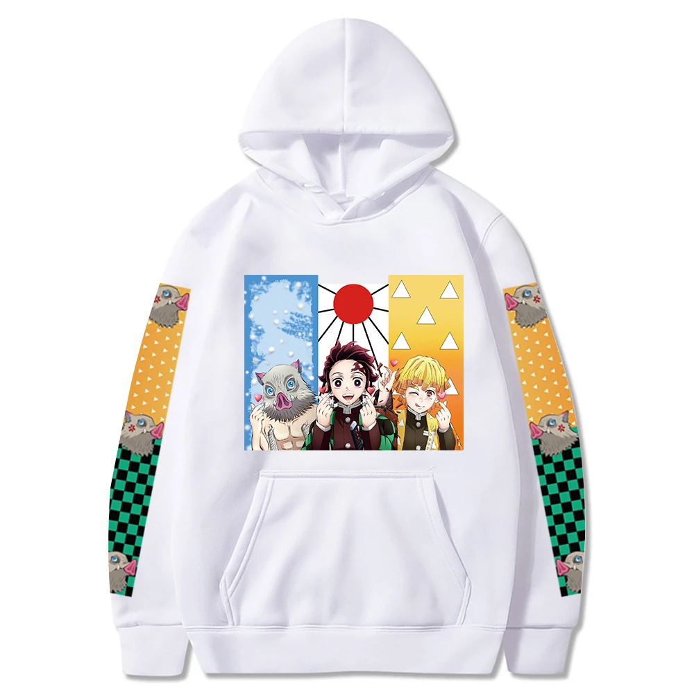 

Demon Slayer Anime Hoodies Hip Hop Manga Print Streetwear Harajuku Sportswear Vintage Clothes