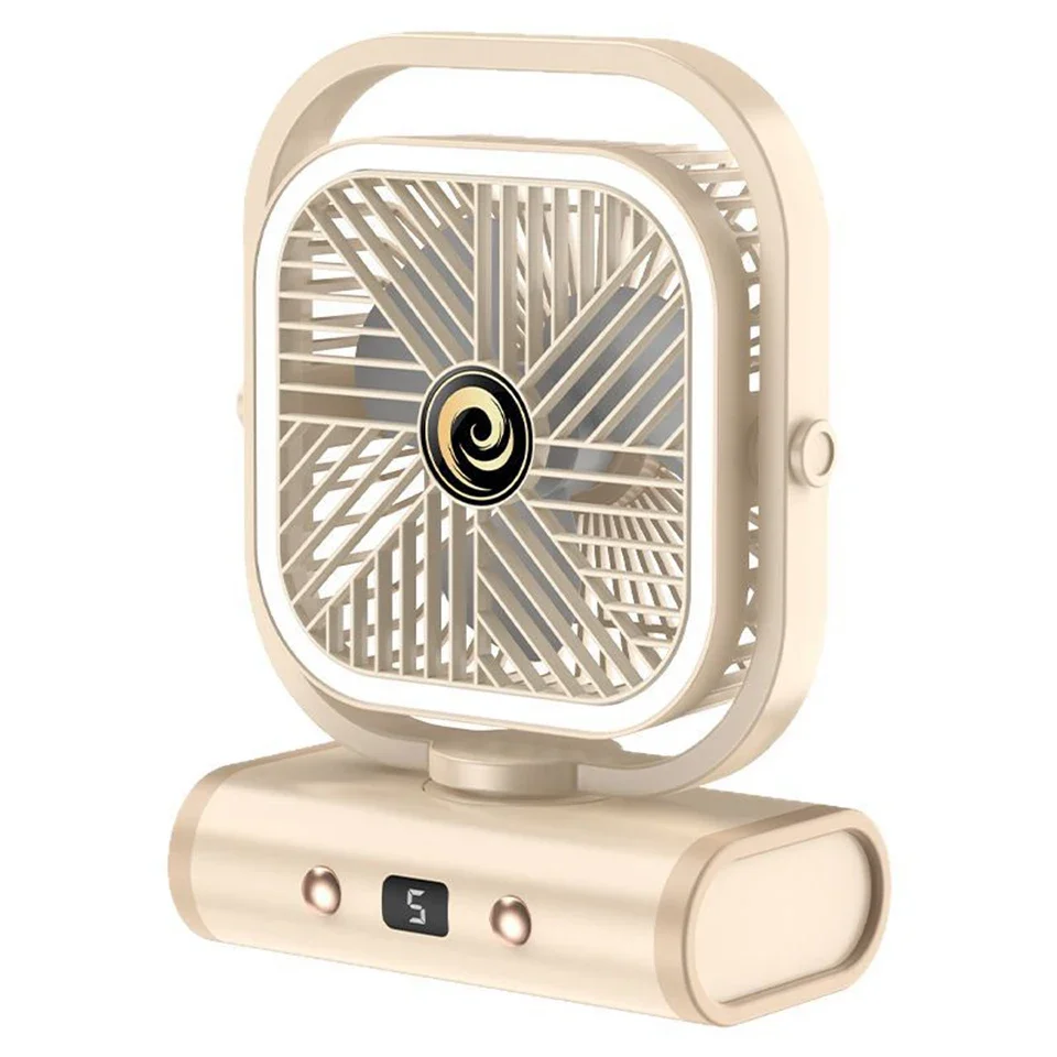 Oscillating Desk Fan with LED Light Quiet Air Circulation Fan Wall Mounted Table Fan for Office Bedroom Home 1