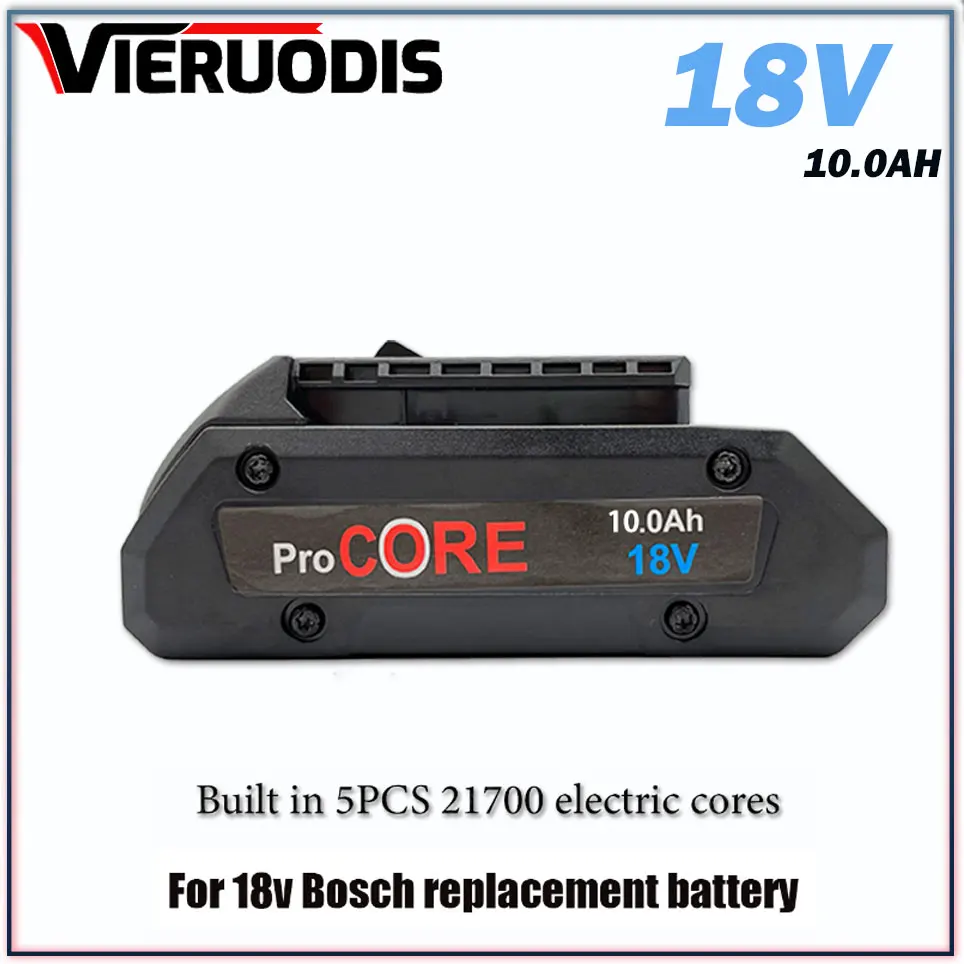 

For Bosch 18V 10.0AH ProCORE Replacement Battery for Bosch Professional System Cordless Tools BAT609 BAT618 GBA18V80 21700 Cell
