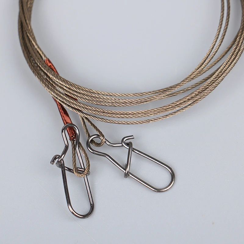 Description Picture 6 of item1 Pack Steel Fishing Line Wire Line Leader Fishing Leash  Anti-winding Titanium Wire Anti-bite Wire Fishing Accessories