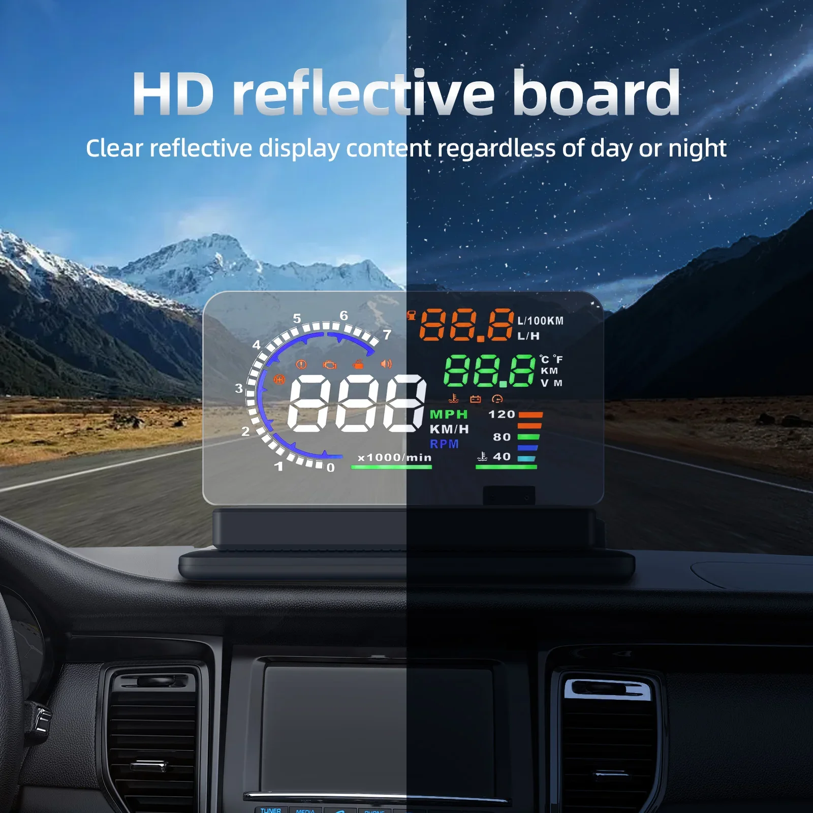 6-Zoll HUD Halterung Auto Smart Handy Halter GPS Navigation Bild Reflektor HUD Telefon Halter Head Up Display Halter – Detail 2
