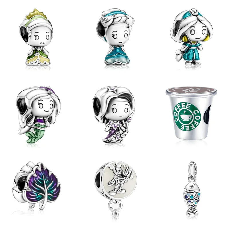 

Disney Charm Princess Little Mermaid Ariel Charm Princess Series Diy Jewelry Original Bracelet for Women Jewelry Birthday Gifts
