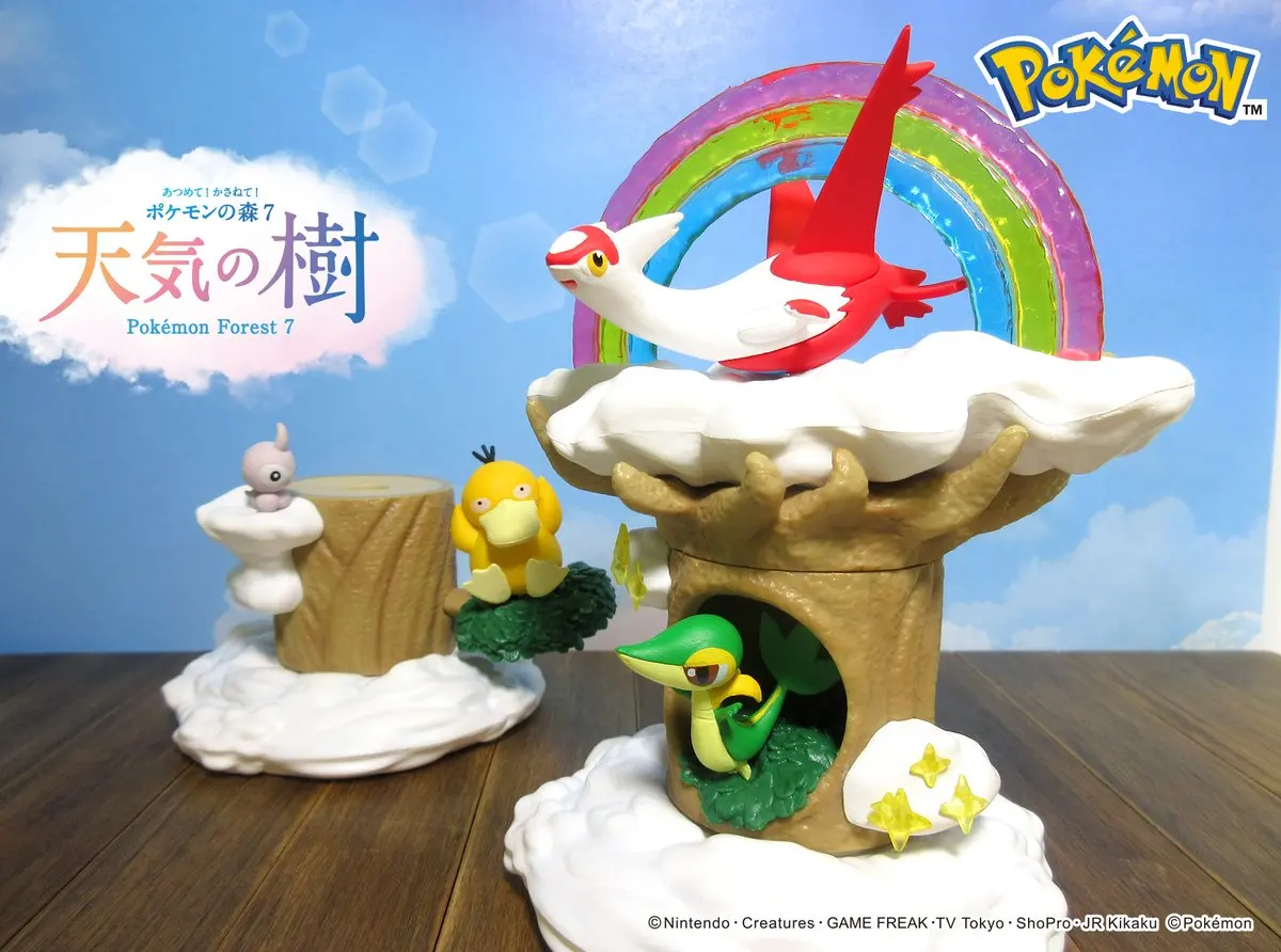 Original Re-ment Pokemon Sobble Goomy Raichu Snivy Latias Weather Tree Miniature Scene Action Figure Model Toy Gift for Birthday