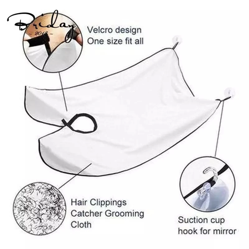 Men's Beard Shaving Apron - Hair Catcher and Bathroom Organizer Gift
