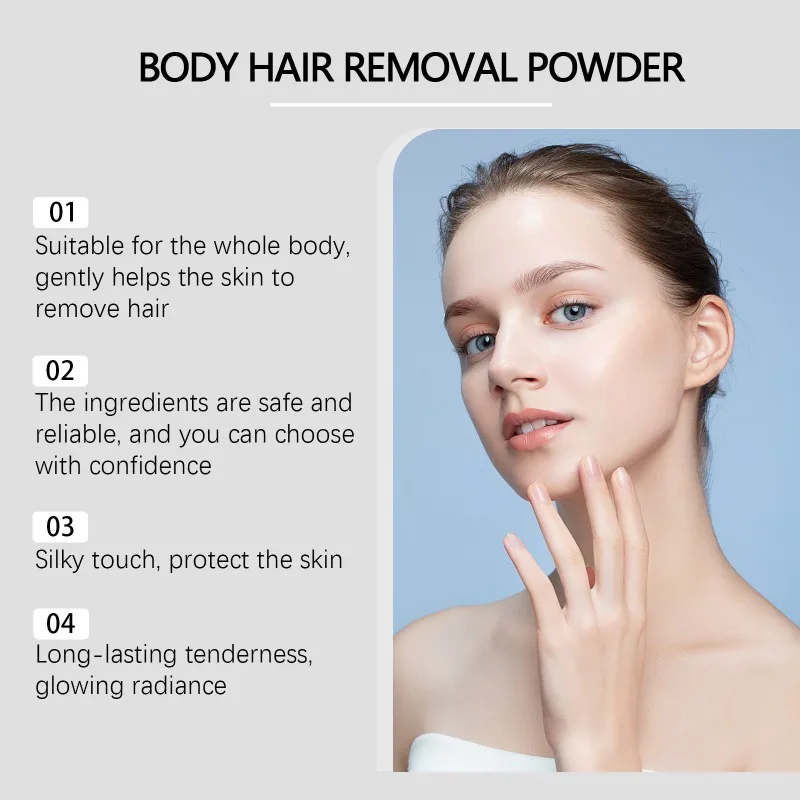 Body Hair Removal Powder Powerful Armpit Legs Arms Epilator Painless Depilatory Gentle Clean Hair Growth Inhibitor Body Care 4