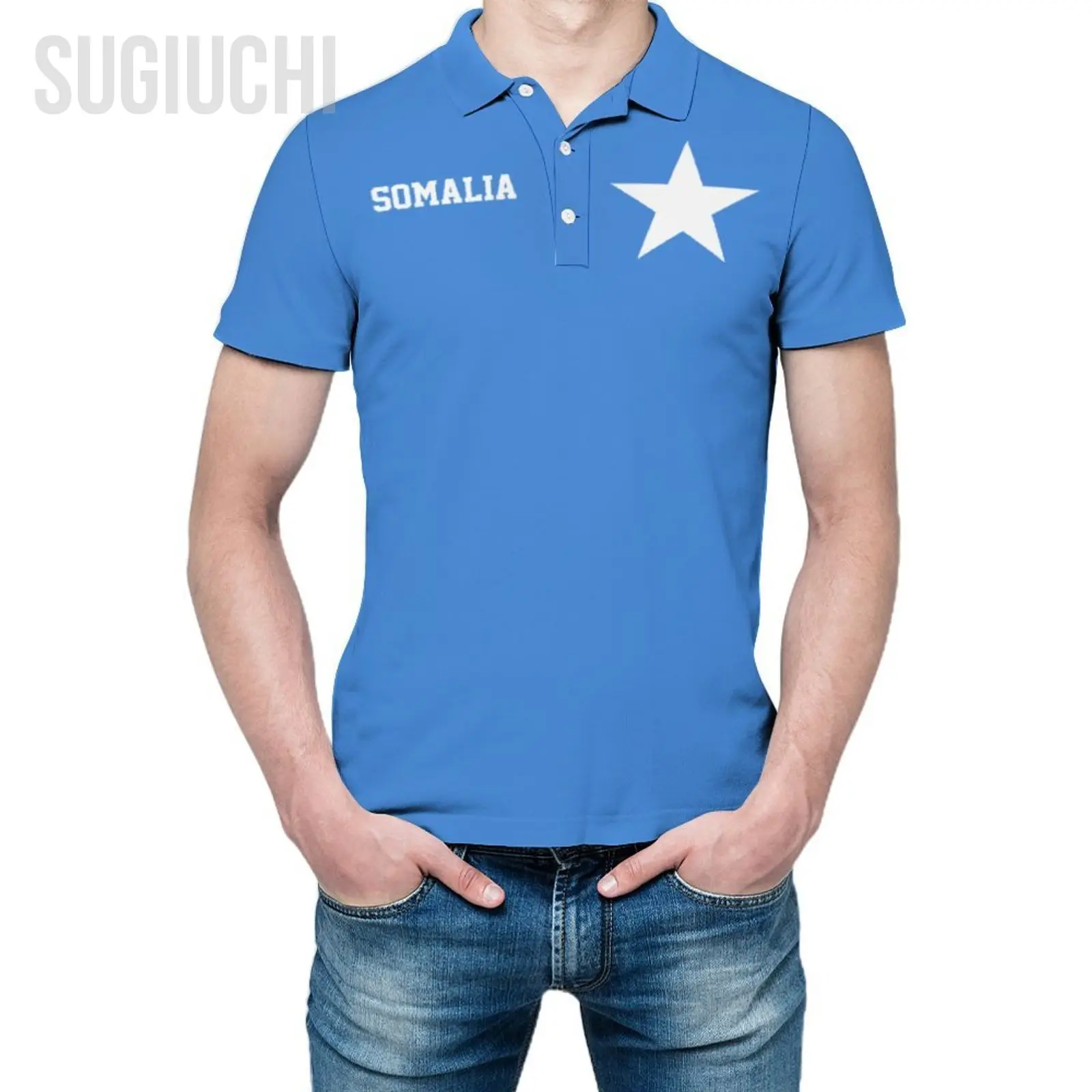 Polo Unisex Bandiera Somalia Stampa 3D Uomo Polo Abbigliamento Moda Tute Maniche Corte