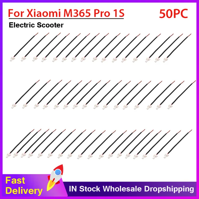 킥 스쿠터 배터리 미등 케이블, 샤오미 M365 1S PRO 전기 스쿠터 프로 2 교체 회로 기판, LED 라이트 라인, 50PC