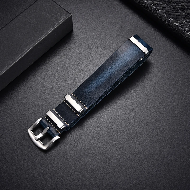 Vintage Genuine Leather Watch Strap – Classic Cowhide Wristband Replacement