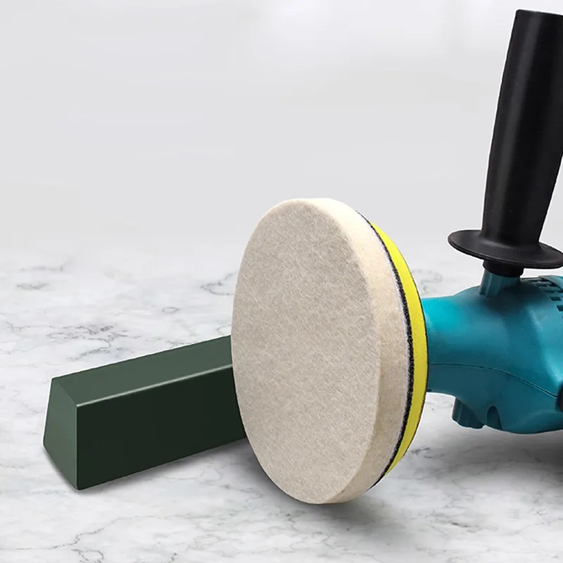 Wool Polishing Pad 1pcs Wool Felt Polisher Pad 75mm 100mm 125mm 150mm 175mm Wheel For Glass Stainless Steel Polish Repair Scratches
