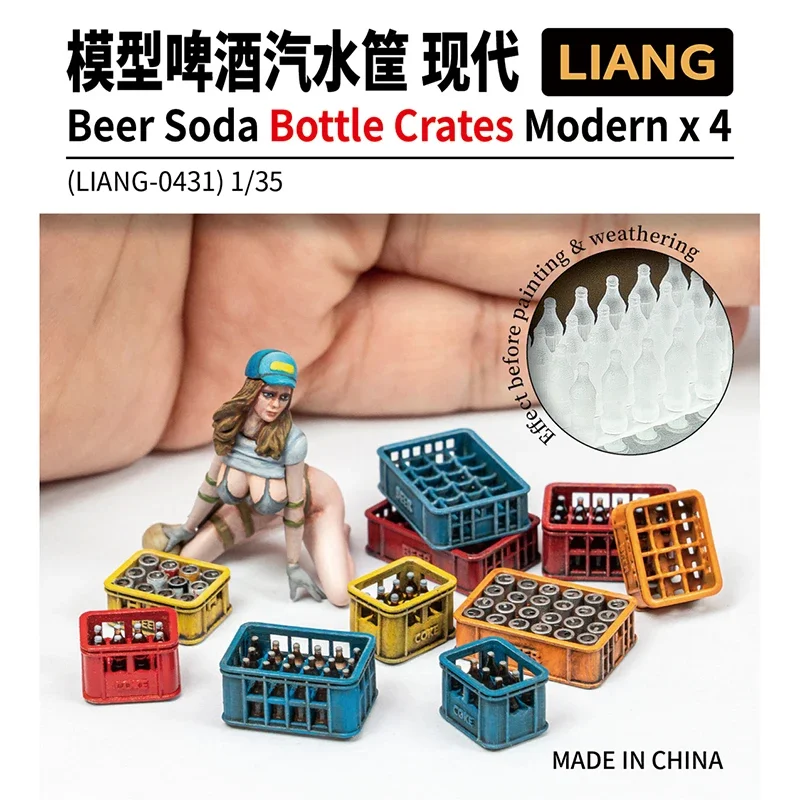 LIANG Model Scene Accessories 0431-34 Beer Soda Basket Classic Modern 1/35 1/48 1/72 6