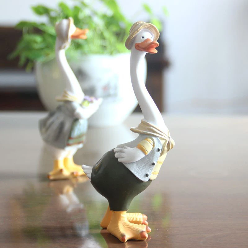 Creative Imitation Duck Figurines Personality Resin Statue