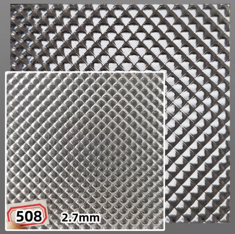 Prismatic Surface Clear PS Sheet 2.7mm Thickness Board For Lighting Diffuser Cover DIY Crafts Advertising Windows Decoration