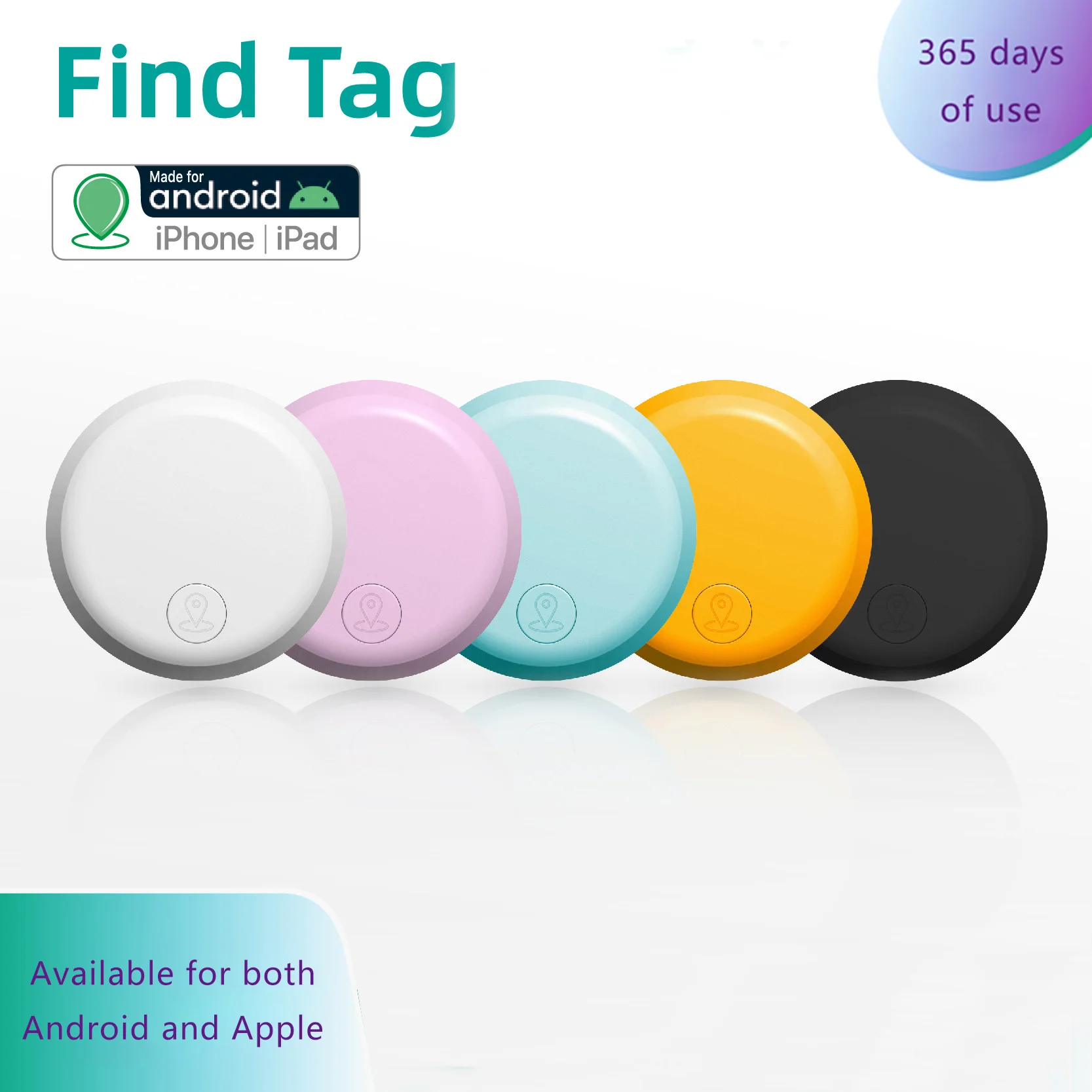 For Apple Android Smart Airtag Key Finder Locator GPS Tracking Device Bluetooth Anti Lost Air Tag Alarm Reminder For Pet