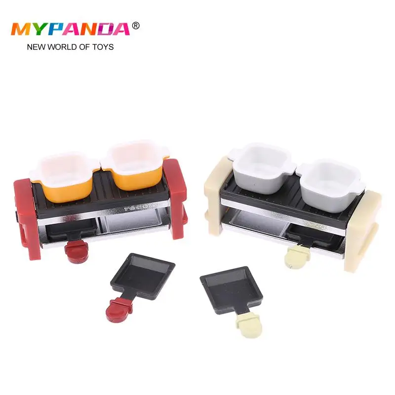 

1Set 1/12 Dollhouse Miniature Furniture Mini Double-layer Frying Baking Machine Model Toys Kitchen Doll House Decor Accessories