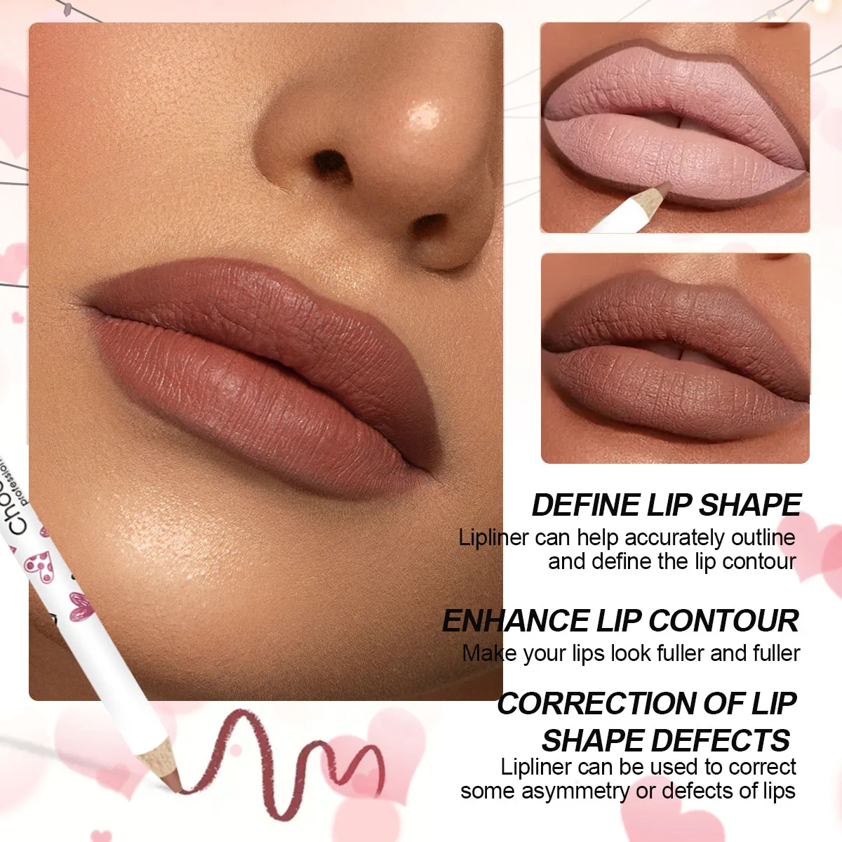 12 color lipliner waterproof, sweat resistant, non staining cup nude lipstick pen set Valentine's Day gift 4