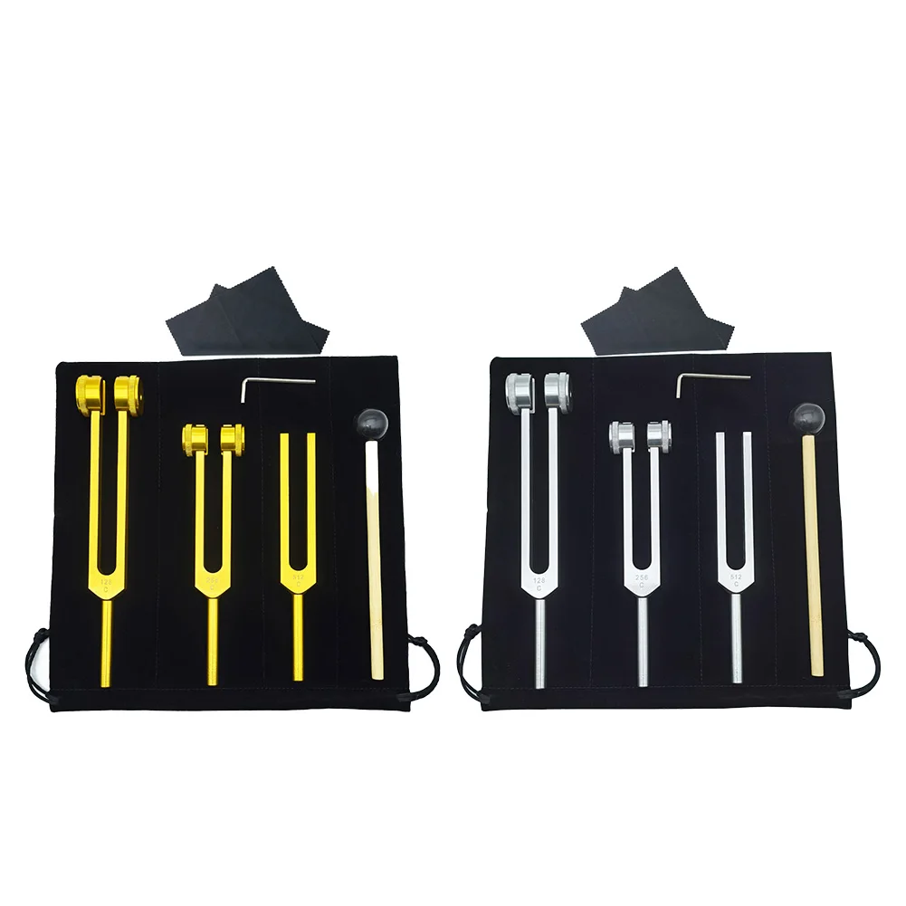 Tuning Forks Set128Hz 256Hz 512Hz Tuning Forks For Sound Healing Meditation Tool Stringed Instruments Accessories