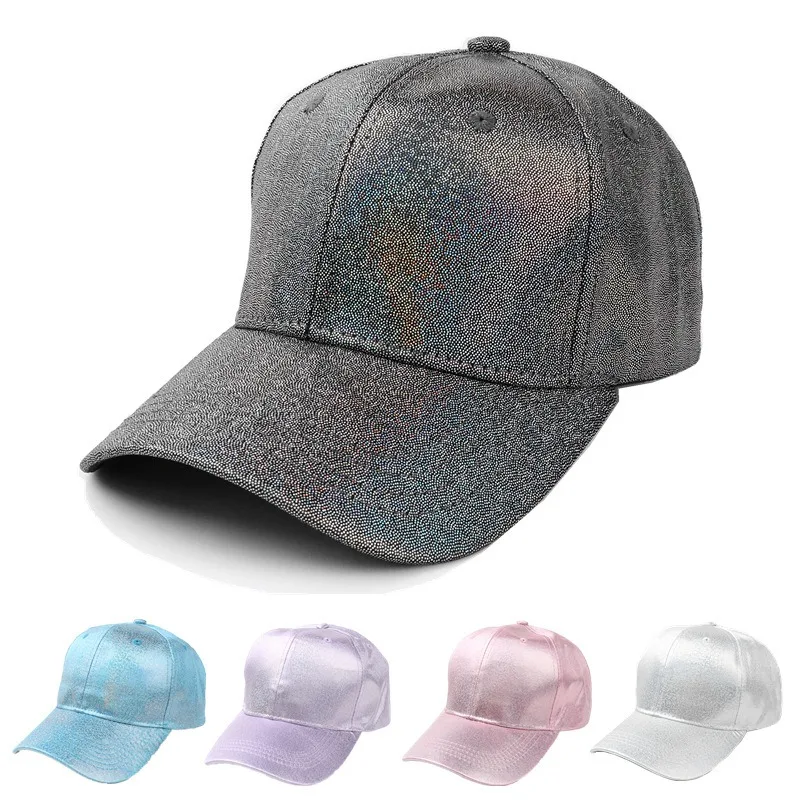 

Sequins Spring Summer Adjustable Sun Protection Women Baseball Cap Fashion New Solid Color Unisex Shade Dad Hat Snapback