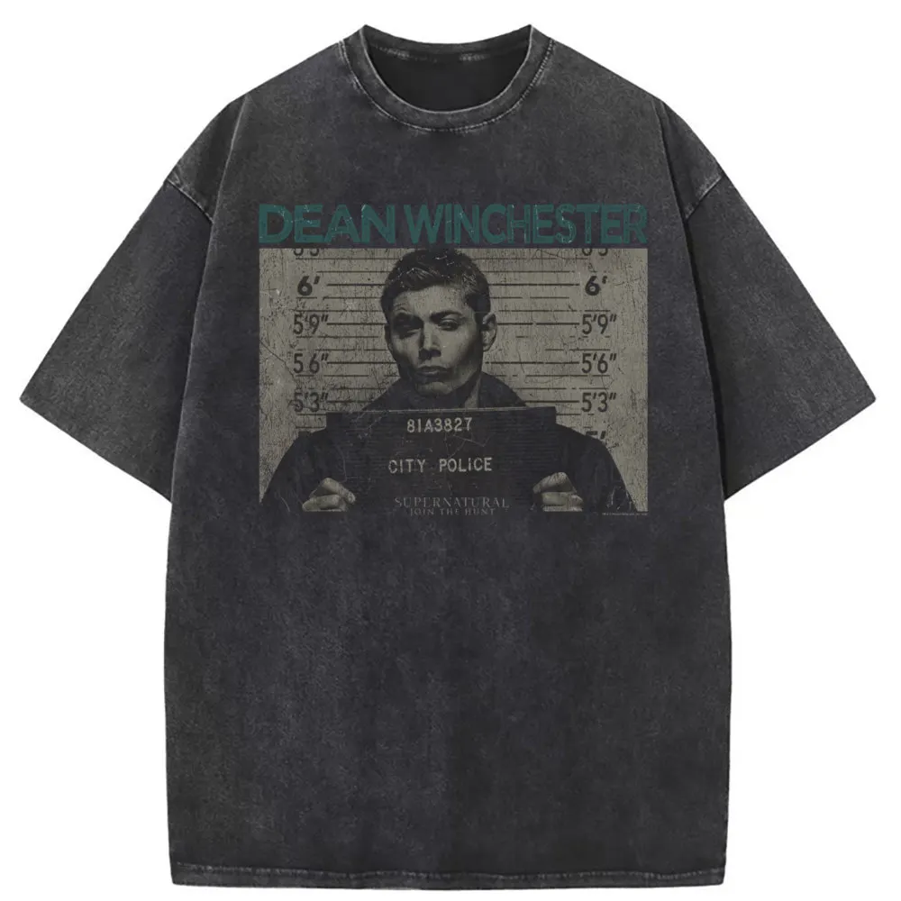 

Supernatural Dean City Police Man Retro T-shirts 2023 New Men Sweatshirts England Style Tshirts Long Sleeve Gift Sportswears