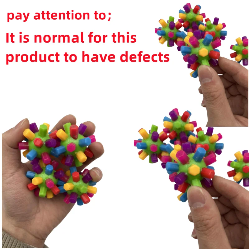 5 Pcs Of Colorful Ball Sensory Ability Training Puzzle Elastic Rainbow Ball Fun Stress Relieving Outdoor Toy Birthday Gift 2