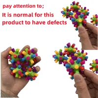 5 Pcs Of Colorful Ball Sensory Ability Training Puzzle Elastic Rainbow Ball Fun Stress Relieving Outdoor Toy Birthday Gift 2