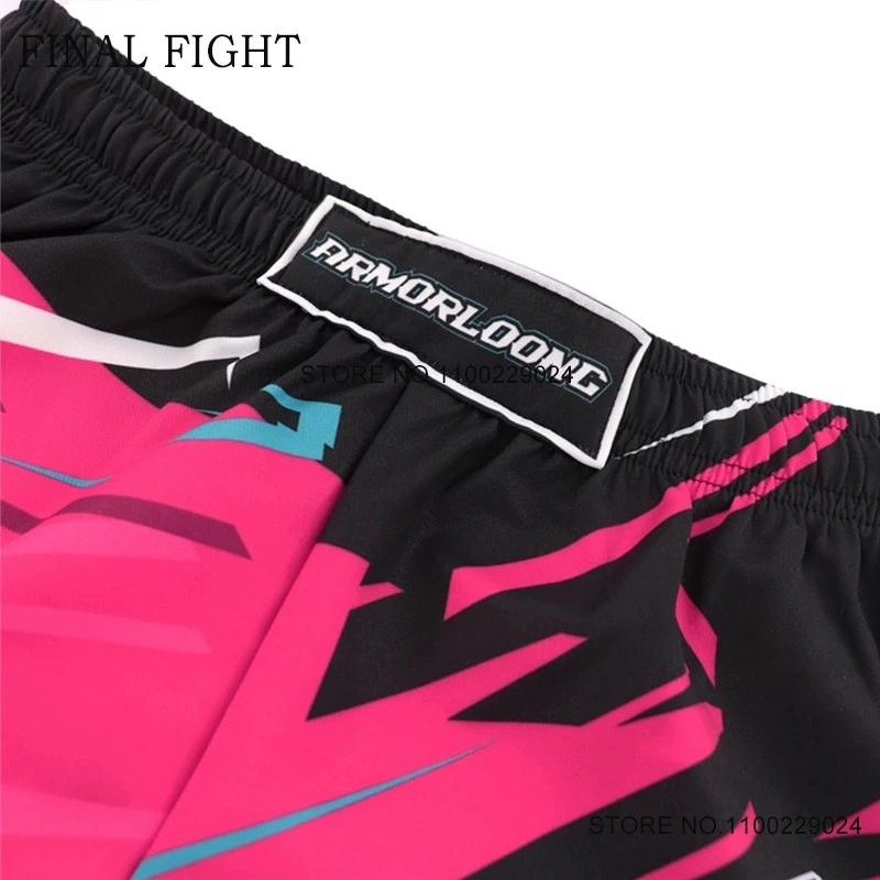 Muay Thai Shorts Quick Dry Printing Boxing Shorts Men Women Teenagers Breathable Free Combat Grappling Fight Kickboxing Pants